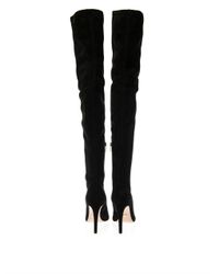 Sergio Rossi | Black Stretch-suede Over-the-knee Boots | Lyst