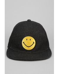 yellow snapback outfitters smiley urban hat face