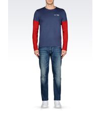 Armani Jeans | Blue T-Shirt In Cotton Jersey for Men | Lyst
