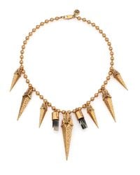 Tory Burch | Metallic Arrowhead Bib Necklace | Lyst