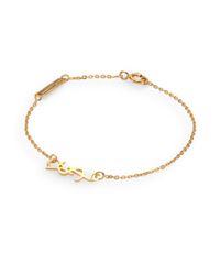 Saint Laurent | Metallic Signature Chain Bracelet | Lyst