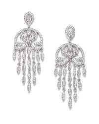 Adriana Orsini | Metallic Pavé Crystal Fringe Chandelier Earrings | Lyst