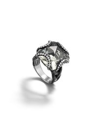 John Hardy | Black Ruthenium Plating Large Braided Ring | Lyst