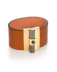 Reed Krakoff | Metallic T-Bar Leather Cuff Bracelet | Lyst