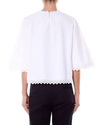Étoile Isabel Marant White Dill Embroidered Cotton-poplin Top