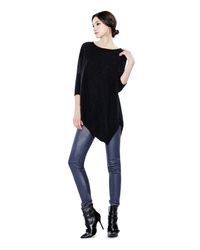 Alice + Olivia - Gray Solid Bias Boxy Pullover - Lyst