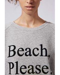 TOPSHOP Gray Beach Please Sweat By Ashish X