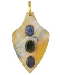 Ashley Pittman | Green Light Horn Silaha Shield Pendant | Lyst