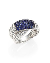 John Hardy | Metallic Bedeg Sapphire & Sterling Silver Crossover Ring | Lyst
