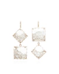 Renee Lewis | Metallic 18K White Gold And Diamond Shake Earrings | Lyst