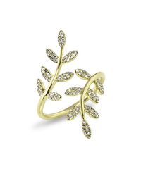 Anne Sisteron | Metallic 14kt Yellow Gold Diamond Ivy Ring | Lyst