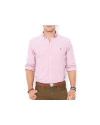 Ralph Lauren | Pink Polo Oxford Shirt - Slim Fit for Men | Lyst