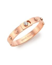 Michael Kors | Metallic Cityscape Astor Studded Bangle Bracelet/Rose Goldtone | Lyst