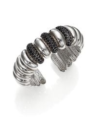 John Hardy | Metallic Bedeg Black Sapphire Sterling Silver Slim Dome Cuff Bracelet | Lyst