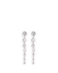 CZ by Kenneth Jay Lane | White Graduating Cubic Zirconia Linear Drop Earrings | Lyst