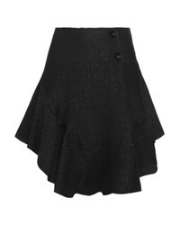 ruffled skirt mini blend silk cloqu chlo lyst