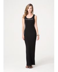 bebe logo maxi dress