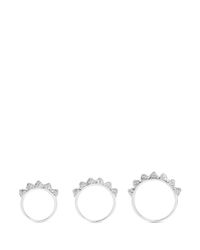 Eddie Borgo | Metallic Pavé Crystal Stud Three Ring Set | Lyst