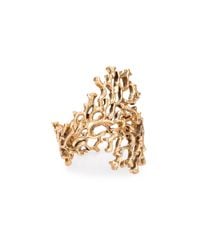 Oscar de la Renta | Metallic Russian Gold Coral Branch Bracelet | Lyst