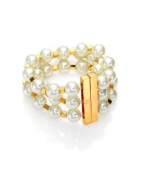 Tory Burch | White Tilde Multistrand Bracelet | Lyst