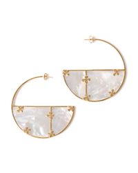 Aurelie Bidermann | Metallic Bianca Hoop Earrings | Lyst