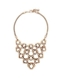 Lulu Frost | Metallic 'narcissus' Honeycomb Chain Link Plastron Necklace | Lyst