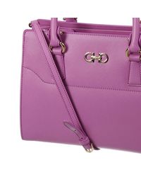 Ferragamo | Pink Borsa Gancini Icona Beky Due Manici Media Pelle Tissu | Lyst
