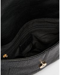 Download Oasis Fold Over Zip Detail Cross Body Bag in Black - Lyst
