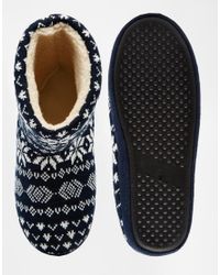 fairisle slipper boots