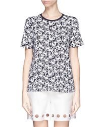 Tory Burch | Multicolor 'cathy' Rubber Floral Print T-shirt | Lyst
