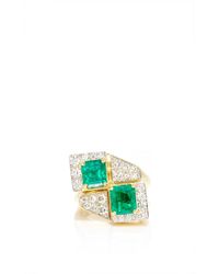 David Webb | Green Couture Emerald Ring | Lyst