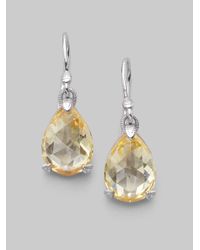 Judith Ripka | Yellow La Petite Canary Crystal & Sterling Silver Pear Drop Earrings | Lyst