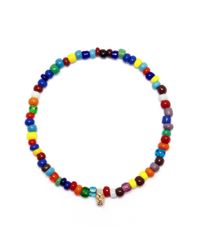 Luis Morais | Multicolor Skull Charm Multicolour Bead Bracelet for Men | Lyst