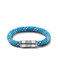 John Hardy | Station Bracelet On Multicolor Light-Blue Sailing Cord for Men | Lyst