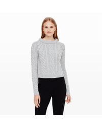 Club Monaco | Gray Meera Cable-knit Sweater | Lyst