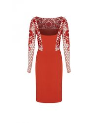 Temperley London | Red Marsha Fitted Dress | Lyst