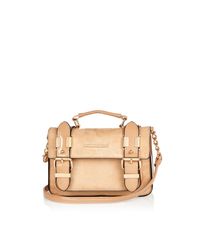 River Island - Natural Nude Faux Suede Mini Satchel Handbag - Lyst