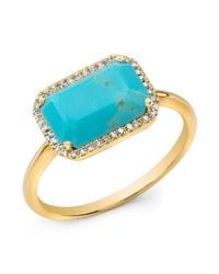 Anne Sisteron - Metallic 14kt Yellow Gold Turquoise Diamond Chic Ring - Lyst