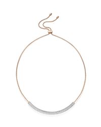Monica Vinader | Metallic Essencia Bar Necklace | Lyst