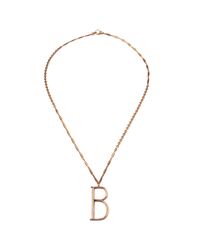 Lulu Frost - Metallic Plaza Letter B Necklace - Lyst