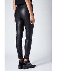leather look trousers topshop