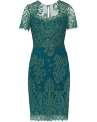 Lyst - Notte By Marchesa Lace Cocktail Mini Dress in Blue