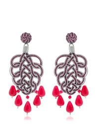 Anna E Alex | Purple "Pavone" Earrings | Lyst