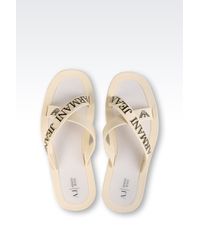 Armani Jeans | White Flat Shoe In Pvc With Logo for Men | Lyst