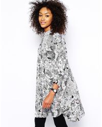 monki oversized t shirt dress
