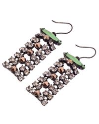 Iosselliani | Green Swarovski Rhinestone Earrings | Lyst