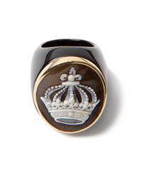 Amedeo | Black Crown Onyx Ring | Lyst