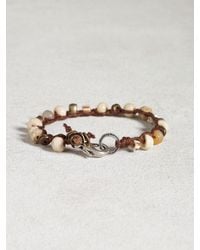 John Varvatos | White Bone & African Trade Bead Bracelet for Men | Lyst