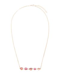 Jacquie Aiche | 3 Teardrop Pink Tourmaline 2 Freeform Ruby 6 Diamond Horizontal Bar Necklace | Lyst
