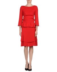 Prada Red Knee-Length Dress
